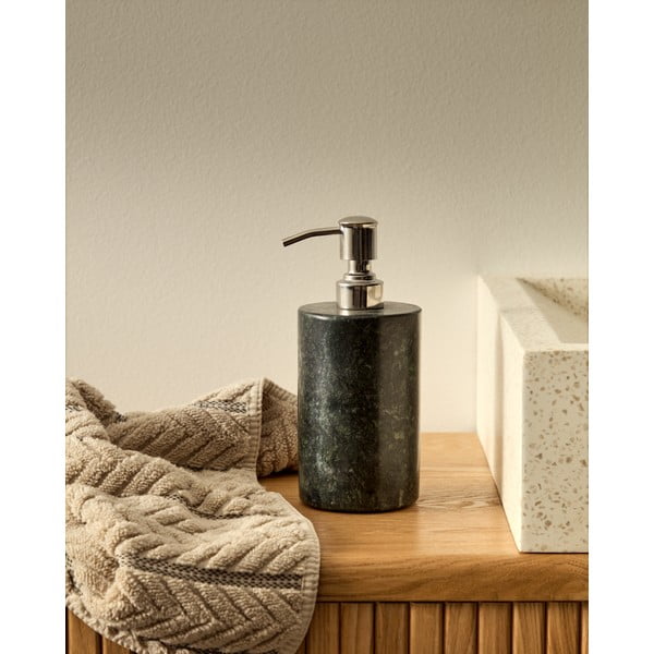 Ciemnozielony marmurowy dozownik do mydła 200 ml Elenei – Kave Home-image-1