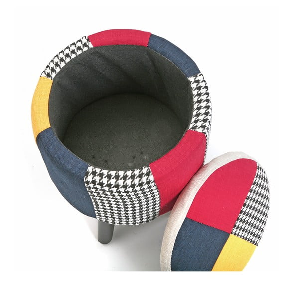 Taboret Patchwork Solid-image-1