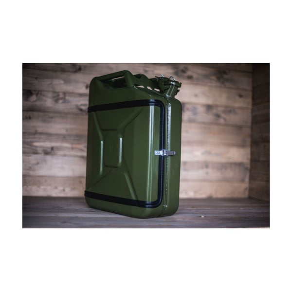 Zestaw zielonego baru w kształcie kanistra i 2 szklanek Designed By Man-image-1