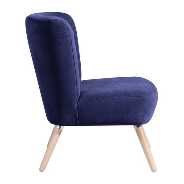 Granatowy fotel Max Winzer Neele Velor-image-2