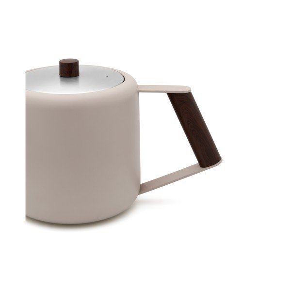 Beżowy dzbanek do herbaty ze stali nierdzewnej 1,1 l Duet Boston – Bredemeijer-image-4