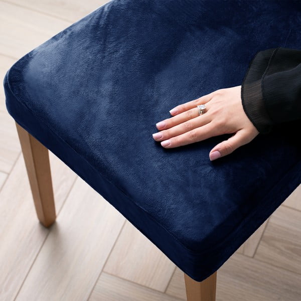 Niebieski elastyczny pokrowiec na krzesło 48 cm Sento – Restilo-image-1