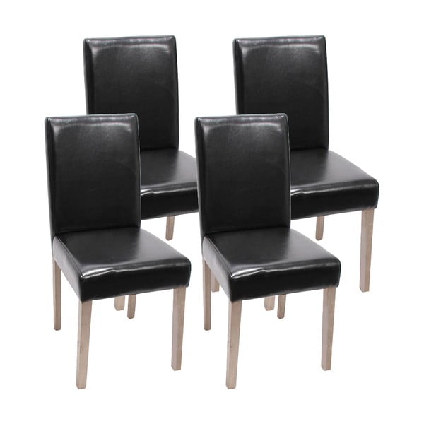 Komplet 4 czarnych krzeseł do jadalni Mendler Littau