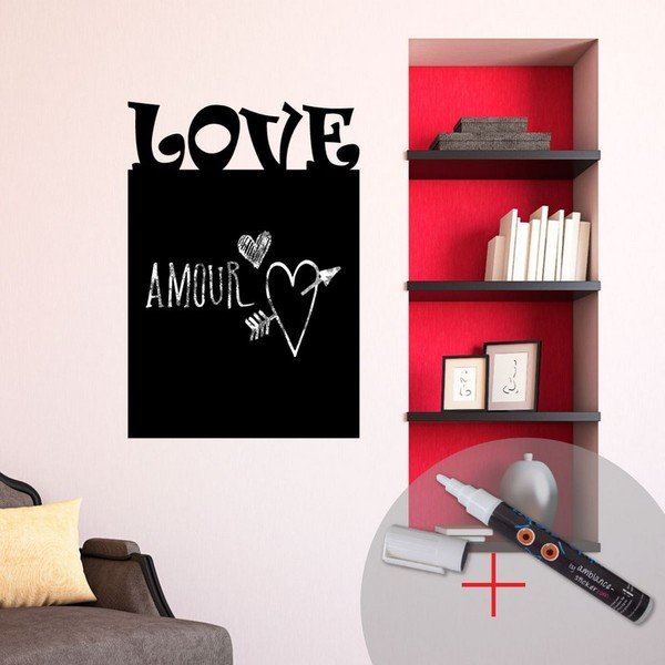Tablica samoprzylepna z flamastrem Fanastick Love-image-1