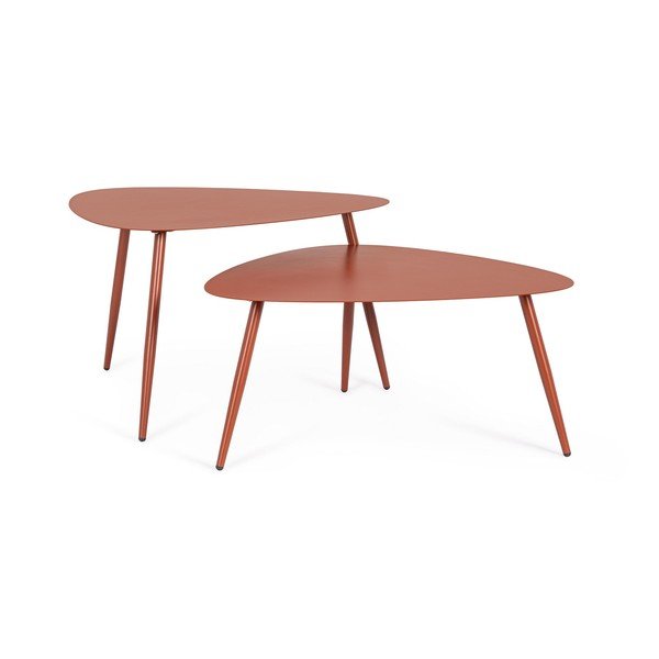 Stalowe stoliki ogrodowe zestaw 2 szt. 73,5x77,5 cm Yvonne – Bizzotto