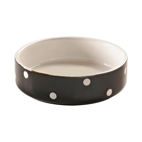 Czarna miska dla zwierząt w kropki Mason Cash Pet Cane, ø 13 cm