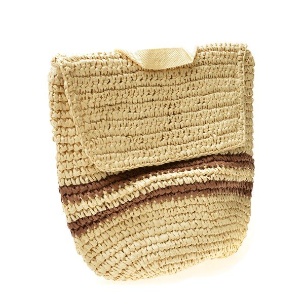 Damski słomiany plecak Mangotti Bags Brown-image-3