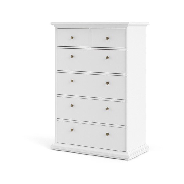 Biała wysoka komoda 96x140 cm Paris – Tvilum-image-2