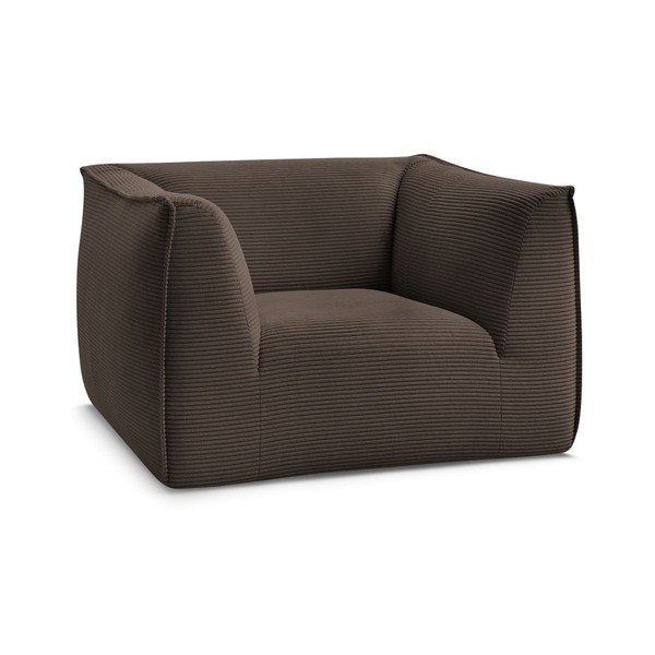 Brązowy sztruksowy fotel Giorgia – Bobochic Paris