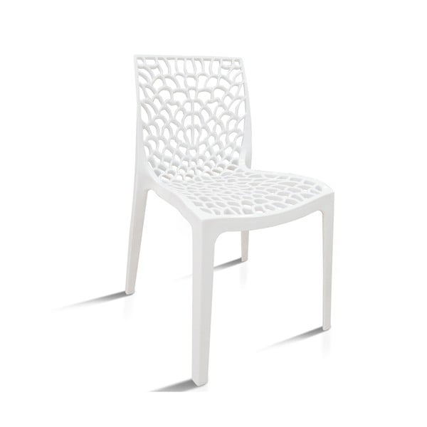 Białe krzesło sztaplowane Evergreen House Allie