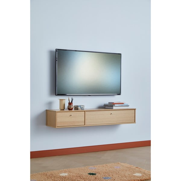 Szafka pod TV w dekorze dębu 133x22 cm Mistral – Hammel Furniture-image-1