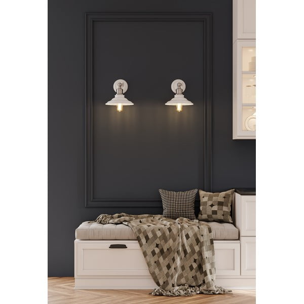 Biały kinkiet ø 21 cm Loret – GTV-image-1