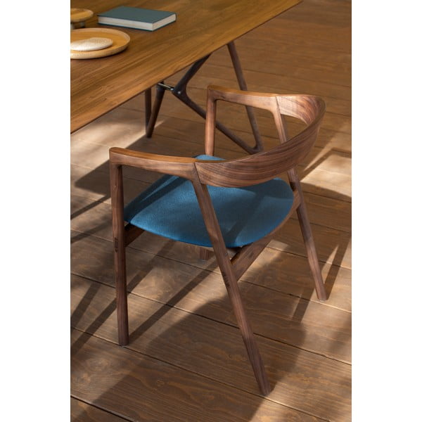 Niebieskio-brązowe krzesło Muna – Gazzda-image-3