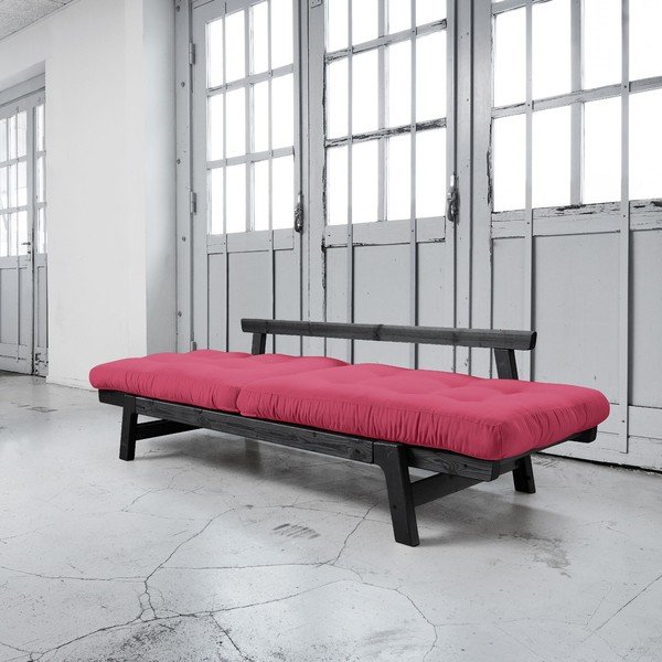 Sofa rozkładana Karup Step Black/Magenta-image-2