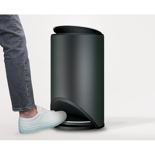 Metalowy kosz na śmieci z pedałem w kolorze matowej czerni 10 l Arc – Joseph Joseph-image-4