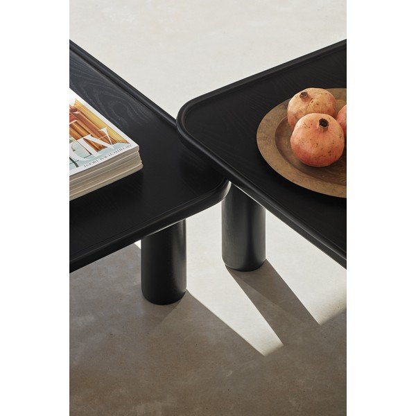 Zestaw 2 czarnych stolików Teulat Nest-image-1