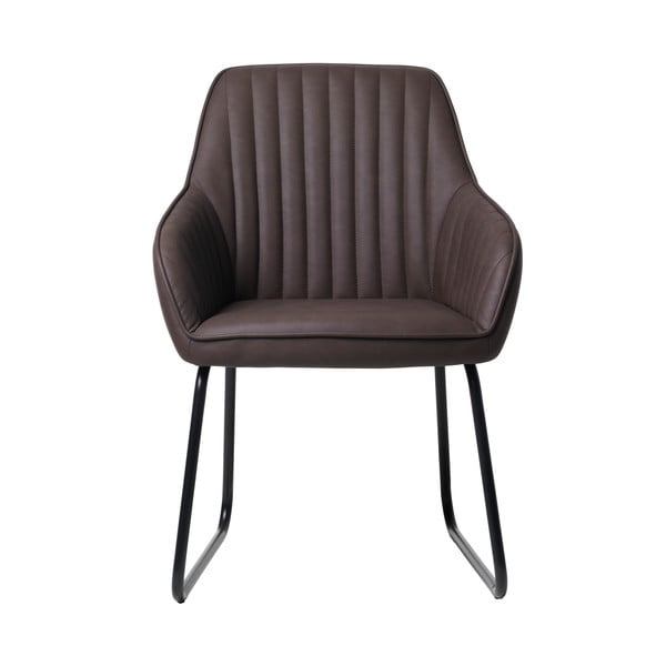 Kawowe krzesło tapicerowane Unique Furniture Brooks