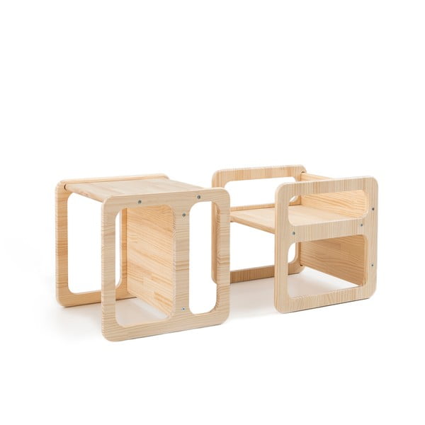 Krzesełka dla dzieci z drewna sosnowego zestaw 2 szt. Montessori – Little Nice Things