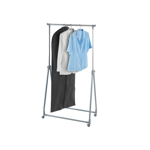 Szary metalowy teleskopowy stojak na ubrania n kółkach Foldable – Wenko-image-3