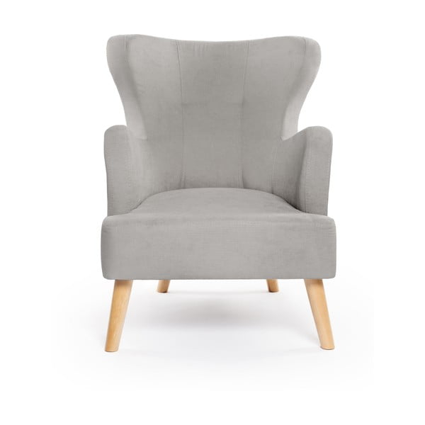 Jasnoszary fotel typu uszak Noemye – Bonami Selection-image-2