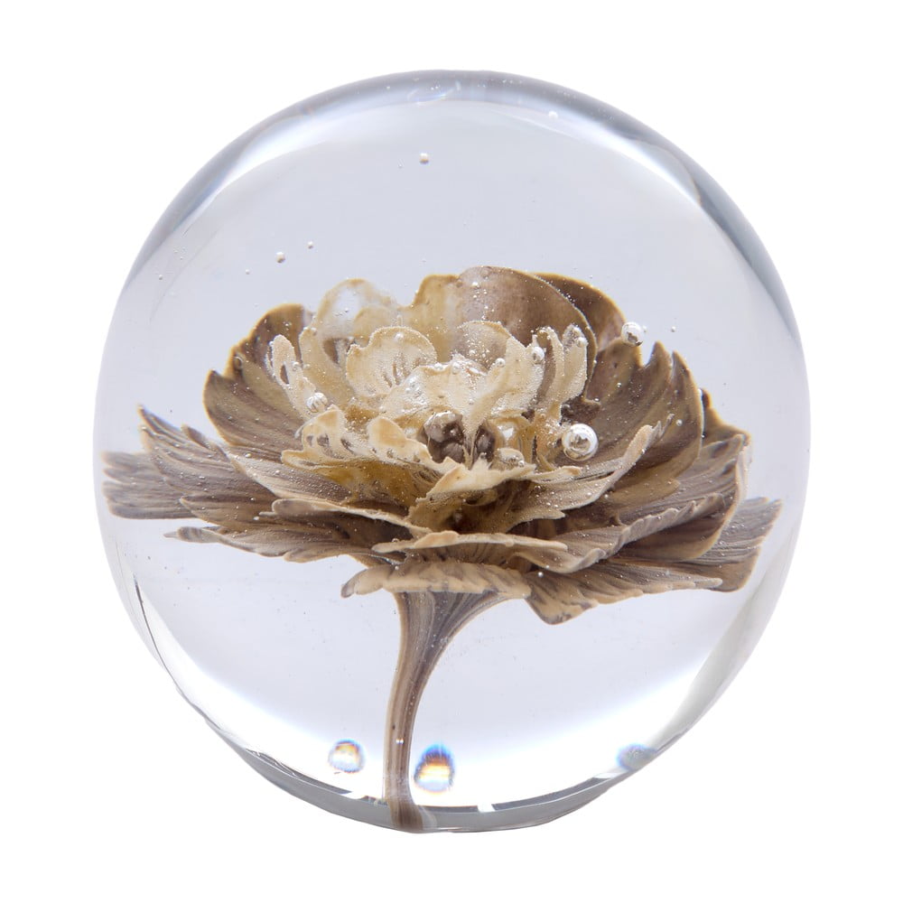 Szklany obciążnik do papieru (wysokość 8 cm) Flower – Light & Living