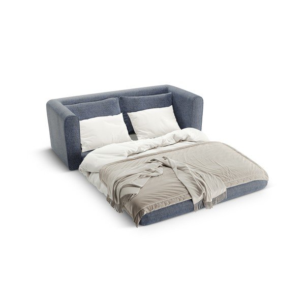 Szaroniebieska rozkładana sofa 158 cm Lido – Micadoni -image-1