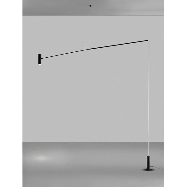 Metalowa lampa stojąca LED w kolorze matowej czerni (wysokość 250 cm) Voice – Nova Luce-image-4