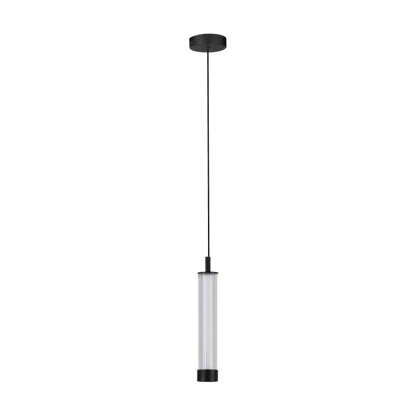 Aluminiowa lampa wisząca LED ze ściemniaczem w kolorze matowej czerni ze szklanym kloszem ø 6,5 cm Glovia – Nova Luce