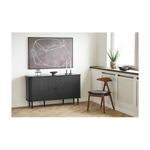 Czarne/ciemnobrązowe krzesło z litego drewna dębowego Lanuza – House Nordic-image-3