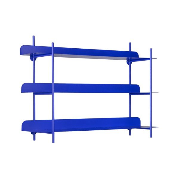 Niebieska wielopoziomowa metalowa półka 60 cm Cool Retro – PT LIVING