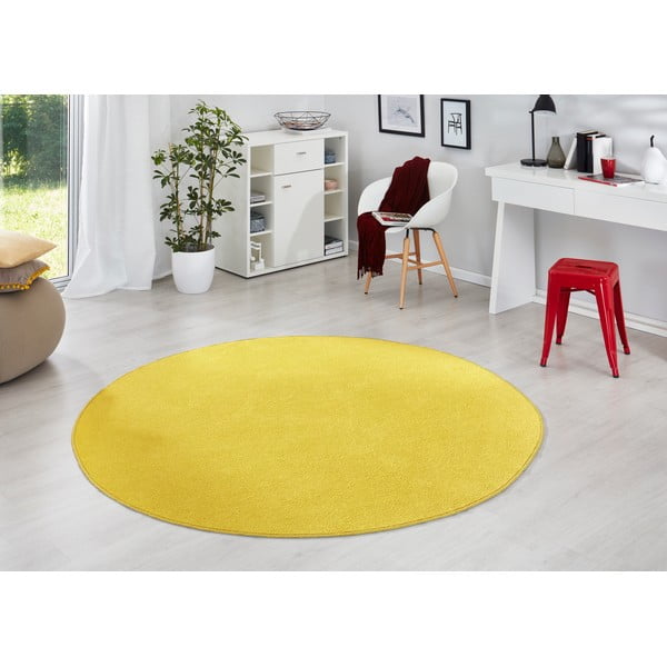 Żółty okrągły dywan ø 200 cm Fancy – Hanse Home-image-1