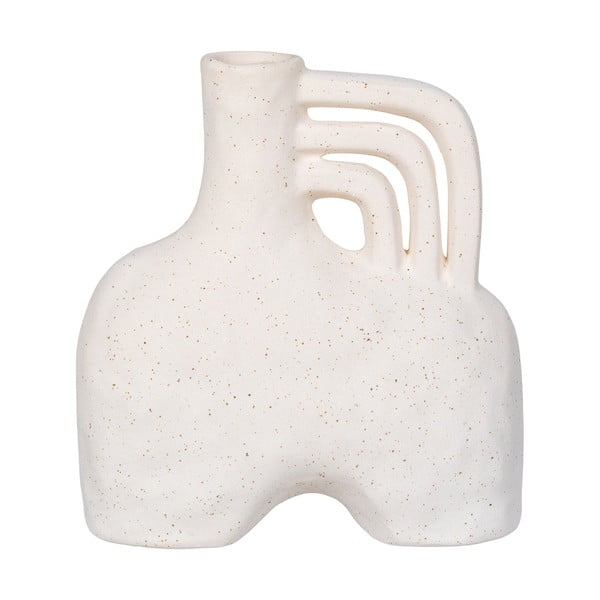 Kremowy ceramiczny wazon (wysokość 19,5 cm) – House Nordic