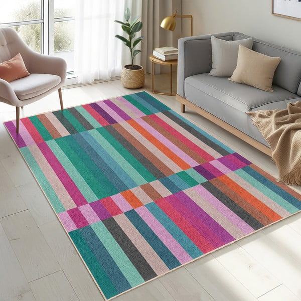 Turkusowy dywan odpowiedni do prania 160x230 cm Acid Rain – Mila Home-image-4