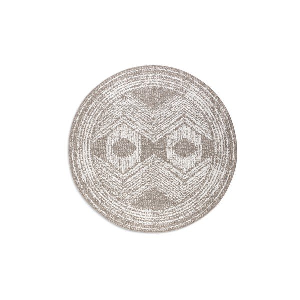 Brązowo-kremowy okrągły dywan odpowiedni na zewnątrz ø 100 cm Gemini – Elle Decoration-image-2