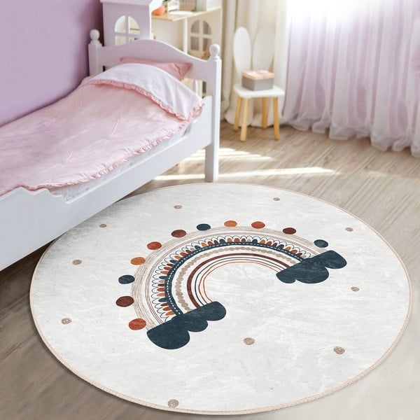 Kremowy dywan dziecięcy ø 80 cm Comfort – Mila Home-image-4