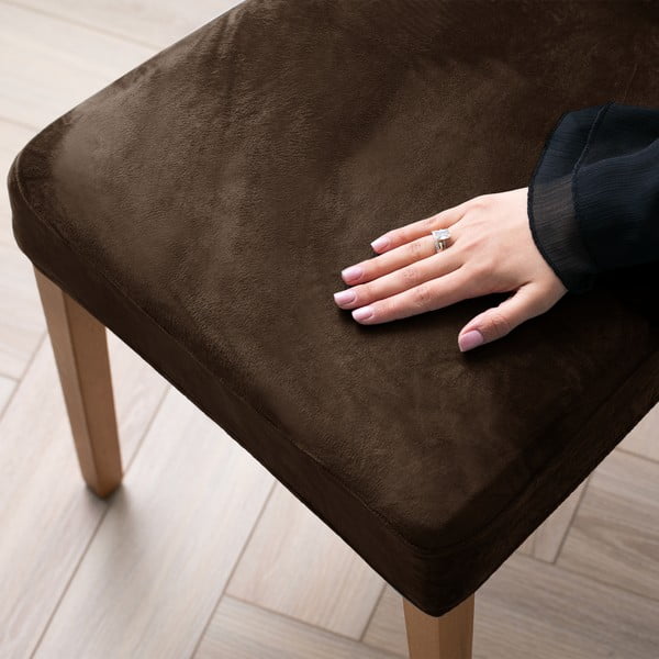 Brązowy elastyczny pokrowiec na krzesło 48 cm Sento – Restilo-image-1