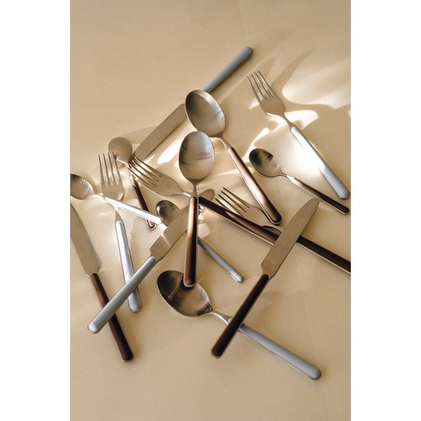 Brązowe/w kolorze srebra sztućce 4 szt. ze stali nierdzewnej dla 1 osoby Noli – noo.ma-image-3