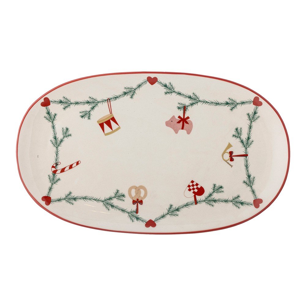 Kamionkowa taca ze świątecznym motywem 23x38,5 cm Yule – Bloomingville