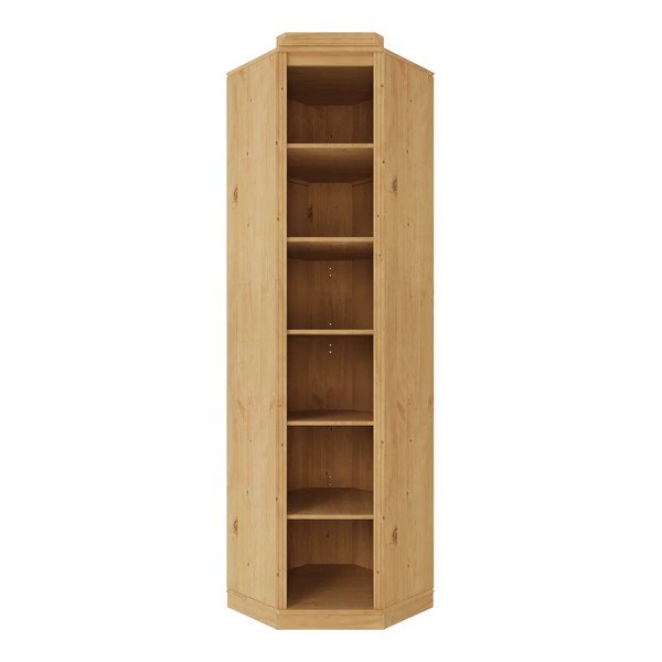 Regał z litego drewna sosnowego w jasnym naturalnym kolorze 85x219x56 cm Anita – Støraa