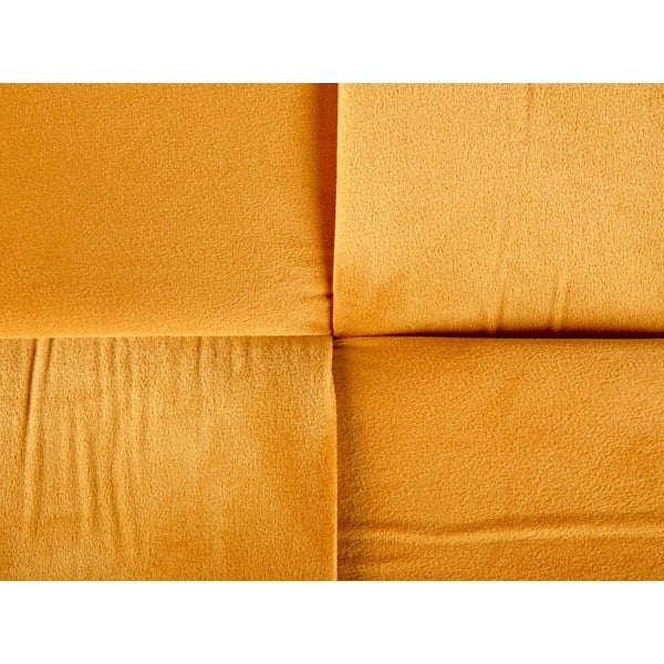 Musztardowy aksamitny taboret Weaved – Leitmotiv-image-3