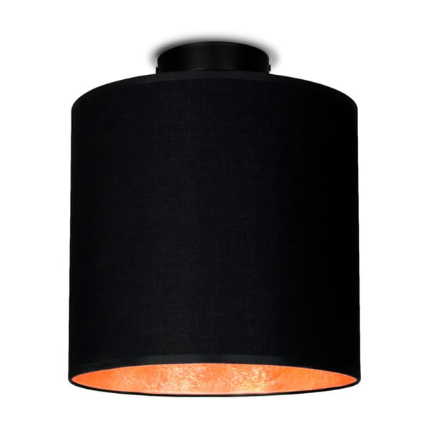 Czarna lampa sufitowa z elementami w kolorze miedzi Sotto Luce MIKA Elementary z PLUS CP