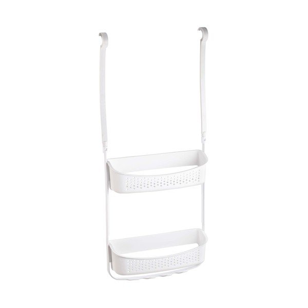 Wisząca plastikowa półka łazienkowa w matowym białym kolorze Vesper – douceur d'intérieur-image-3