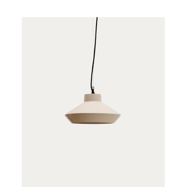 Beżowa lampa wisząca z ceramicznym kloszem ø 31 cm Portol – Kave Home-image-4