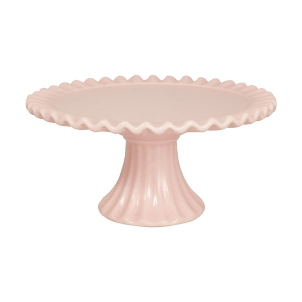 Różowa ceramiczna patera na tort Green Gate Columbine, ø 20 cm