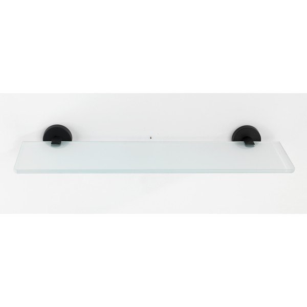 Szklana półka z matowymi czarnymi uchwytami ze stali nierdzewnej Wenko Bosio-image-1