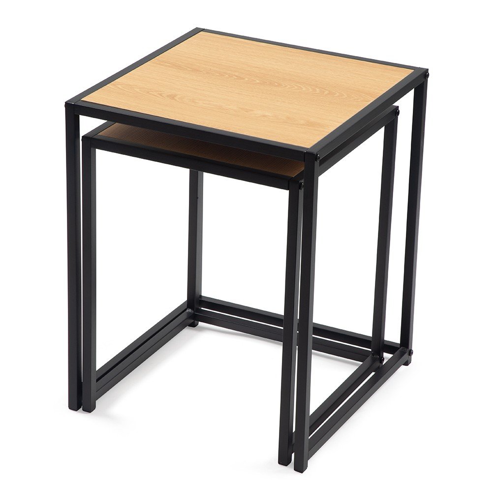 Stoliki w dekorze dębu zestaw 2 szt. 38x38 cm Noah – Bonami Essentials (zdjęcie 7)