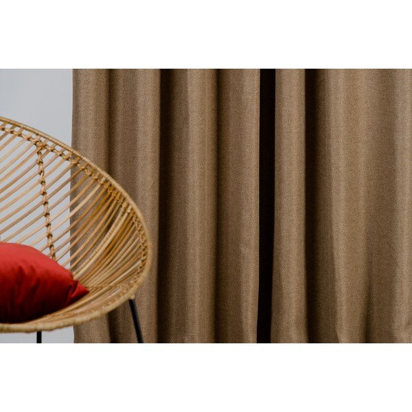 Brązowa zasłona 140x260 cm Avalon – Mendola Fabrics-image-3