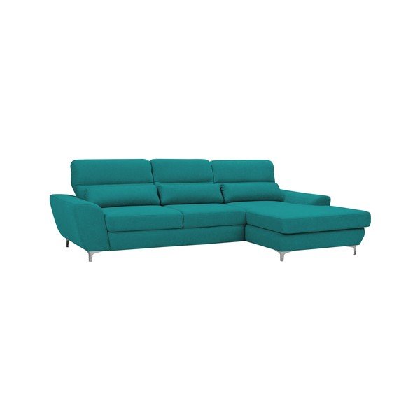 Turkusowa rozkładany narożnik prawostronny Windsor & Co Sofas Omega-image-1