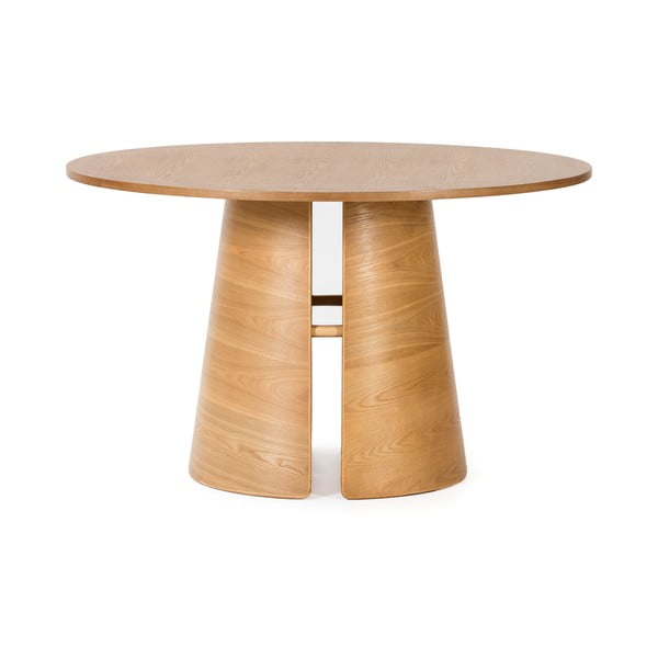 Naturalny okrągły stół w dekorze dębu ø 137 cm Cep – Teulat