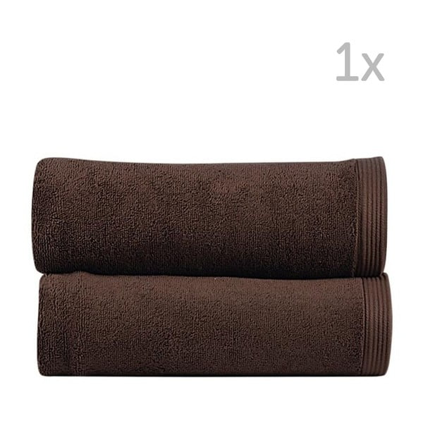 Ciemnobrązowy ręcznik kąpielowy Sorema New Plus, 50 x 100 cm